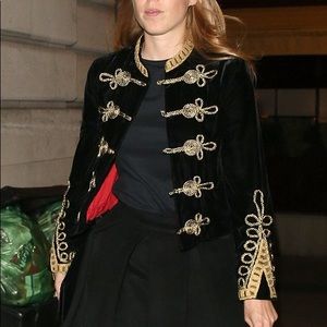 Zara military inspired velvet jacket